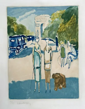 Aquatint Van Dongen - Avenue du Bois de Boulogne