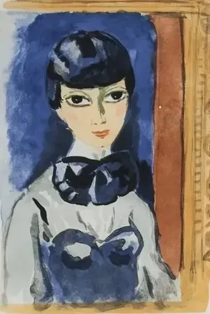 Lithografie Van Dongen - Claudine ou Mlle Oeuie de Lynx ( SIC) circa1950