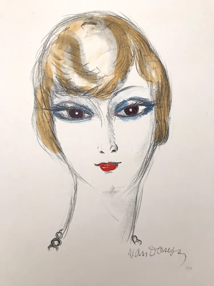 Lithografie Van Dongen - Girl with blond hair