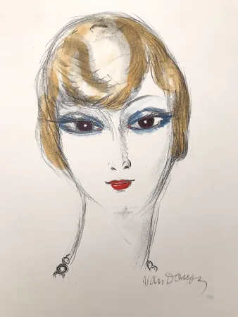 Lithografie Van Dongen - Girl with blond hair