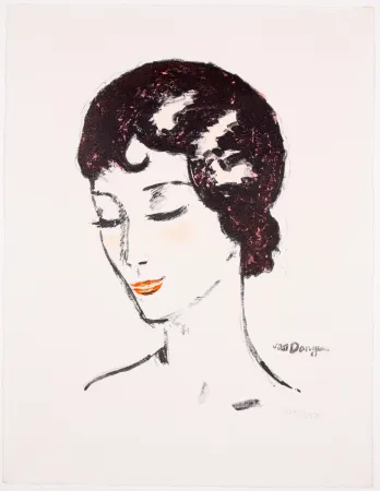 Lithografie Van Dongen - Girl with lowered eyes