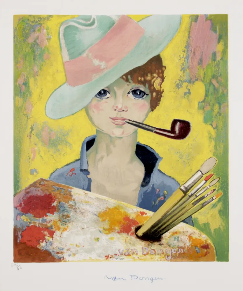 Lithografie Van Dongen - Jean Marie avec Pipe