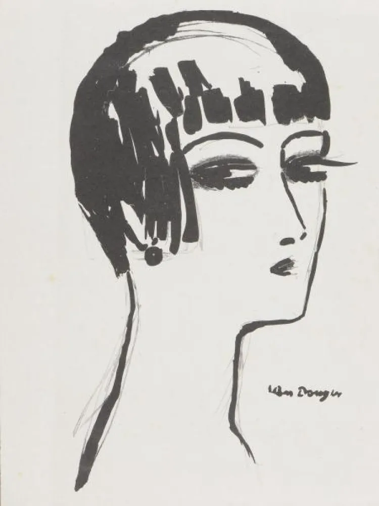 Lithografie Van Dongen - Kees Van Dongen (1877-1968)  Les cheveux courts , 1924