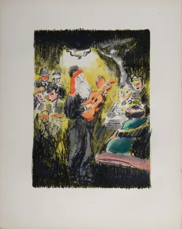 Lithografie Van Dongen - La soirée au “Lapin Agile” lorsque Frédé chantait, 1949