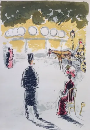 Lithografie Van Dongen - Le Fiacre