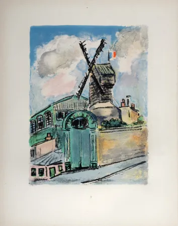Lithografie Van Dongen - Le Moulin de la Galette avant 1914, 1949