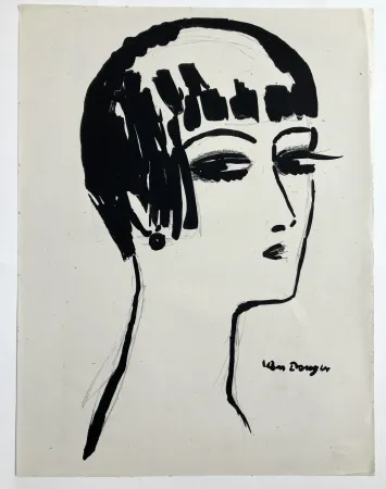Lithografie Van Dongen - Les cheveux courts , 1926