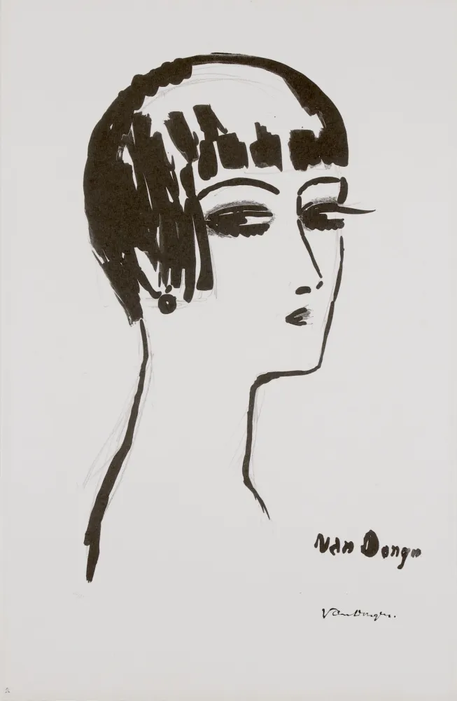 Lithografie Van Dongen - Les Cheveux Courts, 1th State