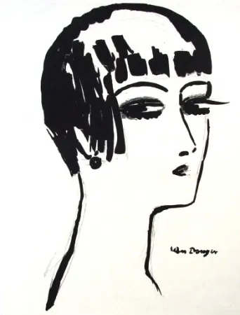 Lithografie Van Dongen - Les Cheveux Courts