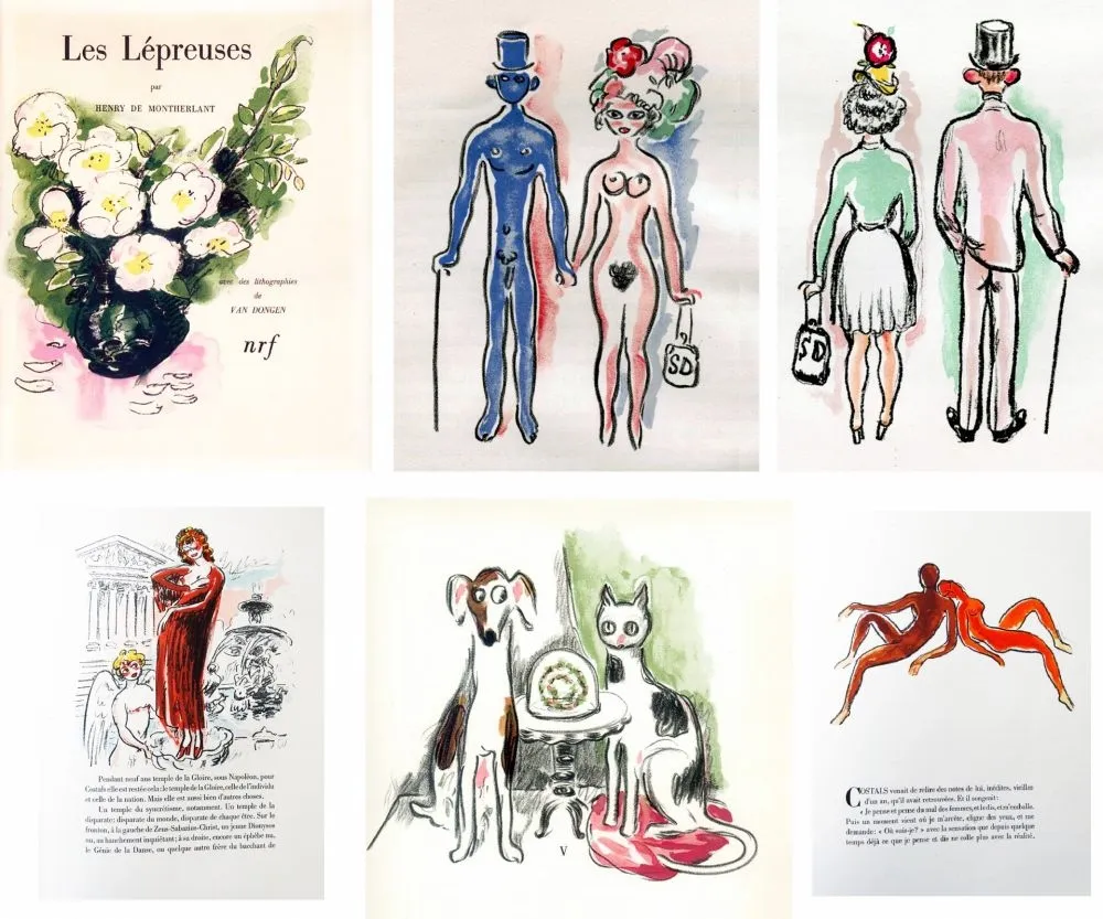 Geïllustreerd Boek Van Dongen - LES LÉPREUSES. 25 lithographies originales en couleurs (1947)