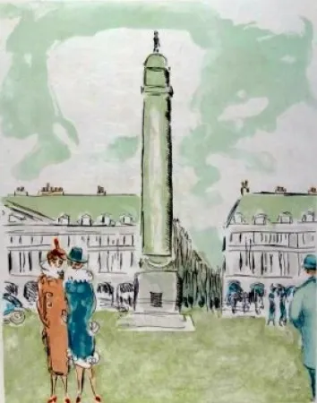Lithografie Van Dongen - Place Vendome