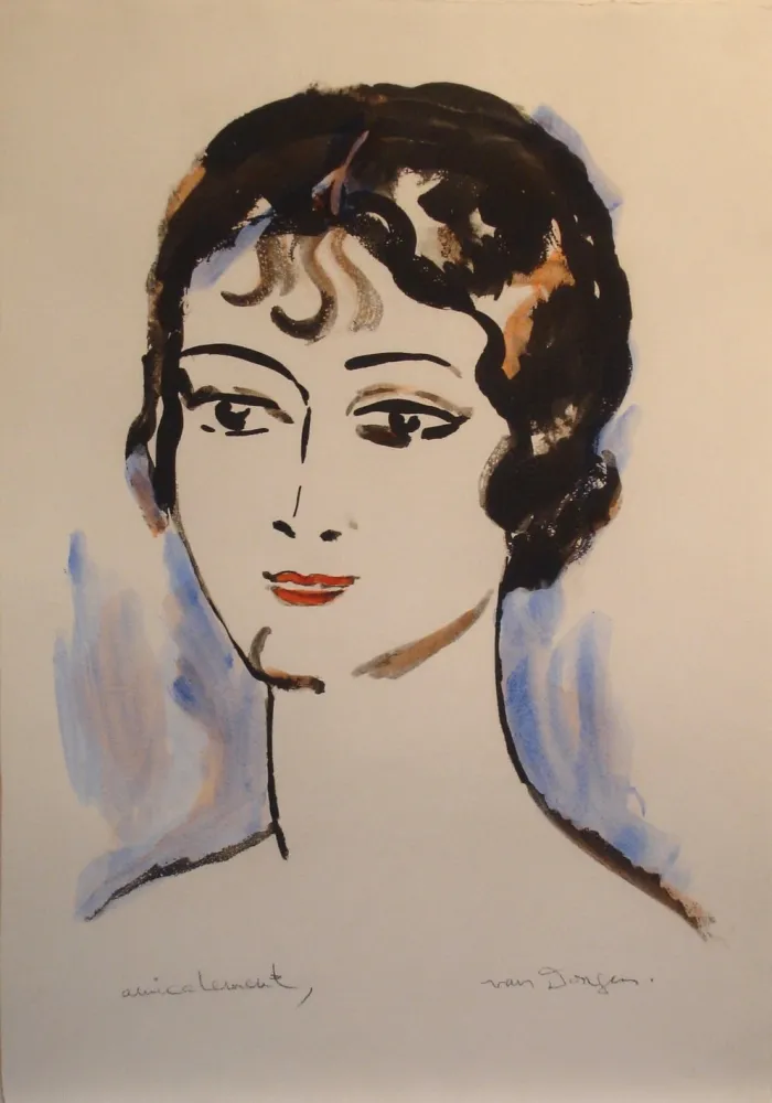 Lithografie Van Dongen - Portrait de Jeune Femme