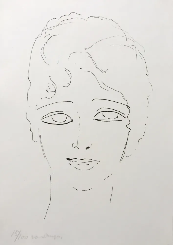 Lithografie Van Dongen - Tete de Femme