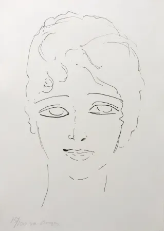 Lithografie Van Dongen - Tete de Femme