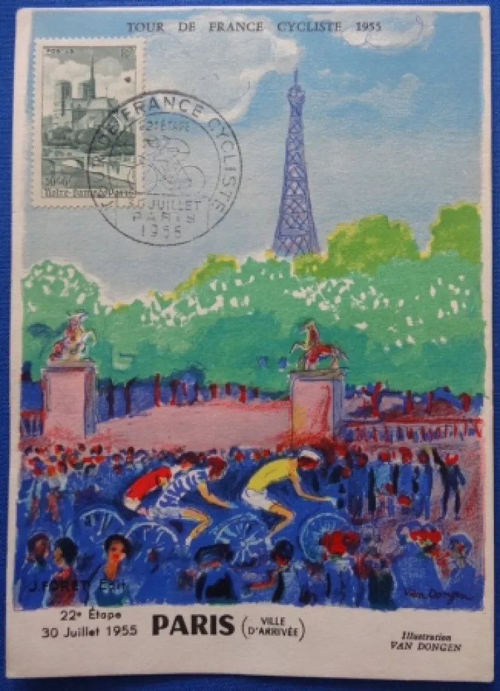 Lithografie Van Dongen - Tour de France 1955