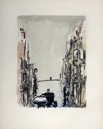 Lithografie Van Dongen - Une frontière de la Butte : la Rue des Trois Frères