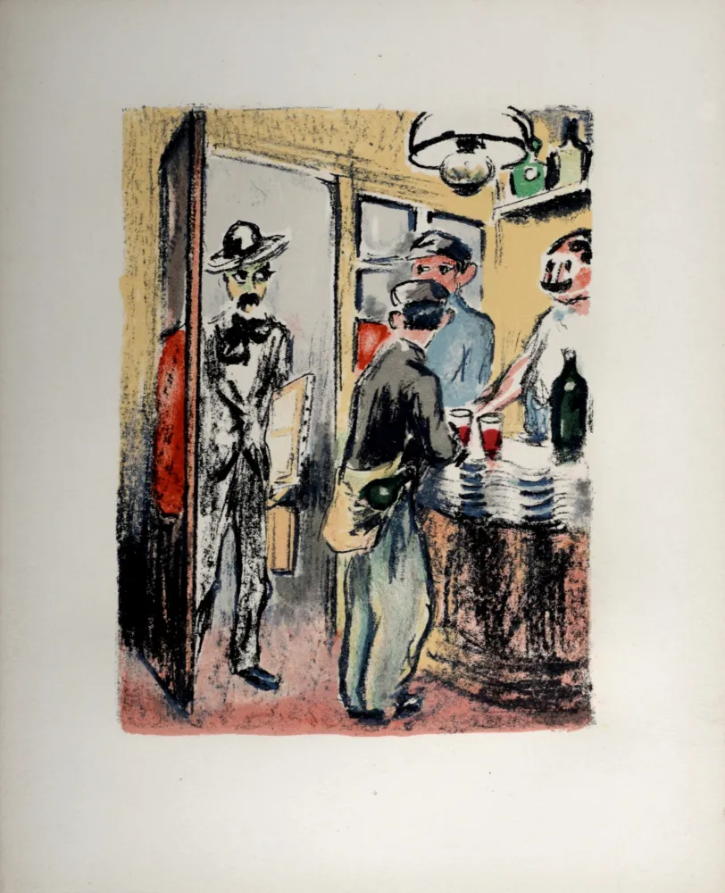 Lithografie Van Dongen - Utrillo… Litrillo… Deux êtres luttaient en lui, 1949