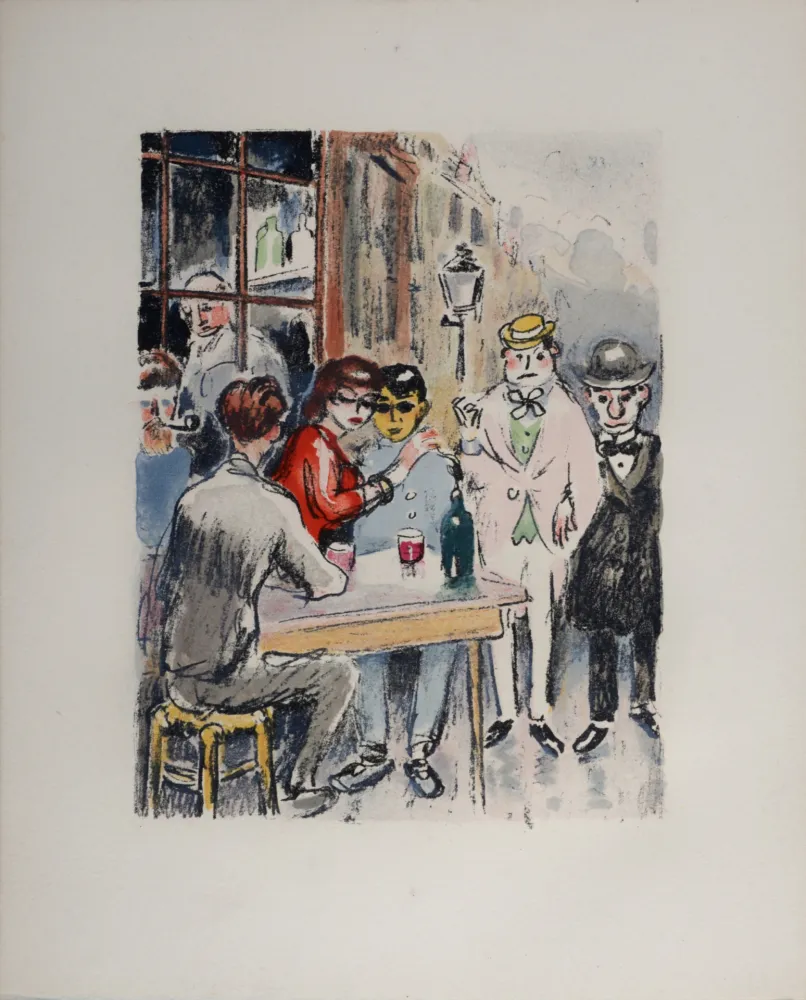 Lithografie Van Dongen - Van Dongen, Fernande, Picasso, Apollinaire et Max Jacob, 1949