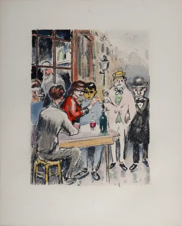 Lithografie Van Dongen - Van Dongen, Fernande, Picasso, Apollinaire et Max Jacob, 1949