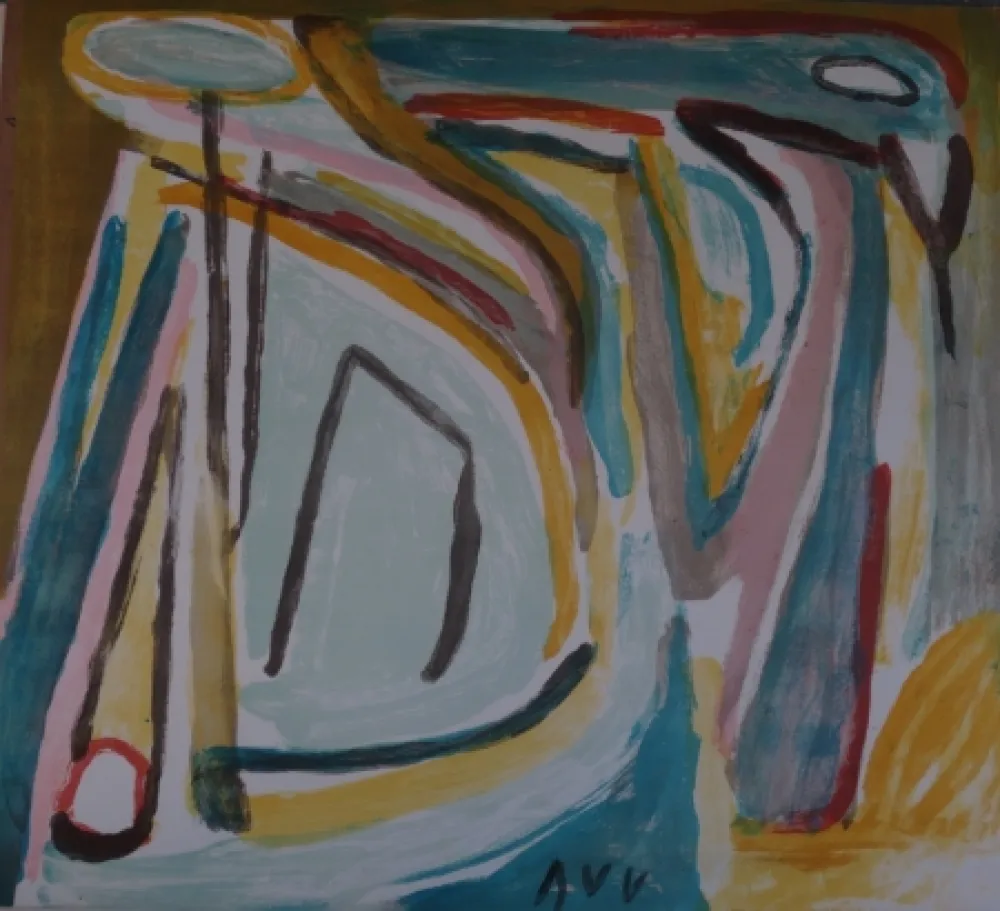 Lithografie Van Velde - Appel