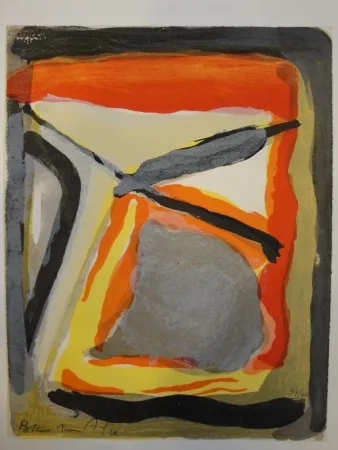 Lithografie Van Velde - Celui qui ne peut se servir des mots