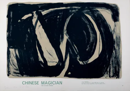 Lithografie Van Velde - Chinese Magician, 1964 - Hand-signed!