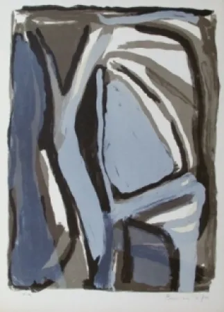 Lithografie Van Velde - Composition 66