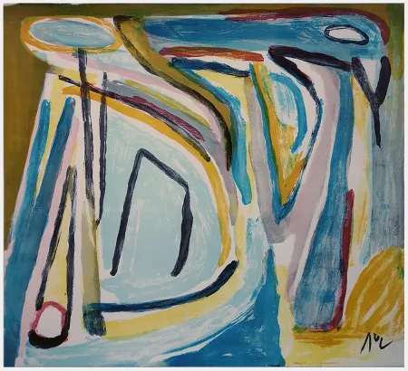 Lithografie Van Velde - Composition