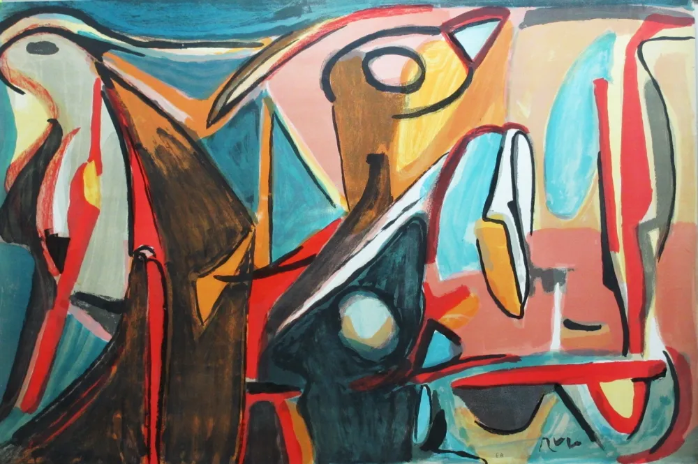 Lithografie Van Velde - Eclosion