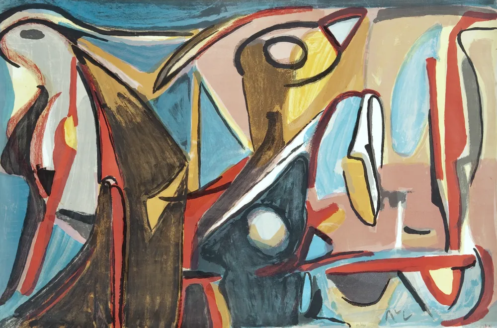 Lithografie Van Velde - Eclosion 