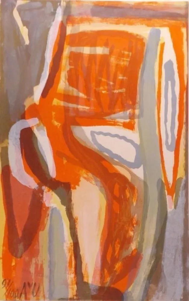 Lithografie Van Velde - Ecoute 