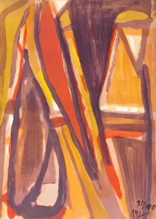 Lithografie Van Velde - Eloignement 