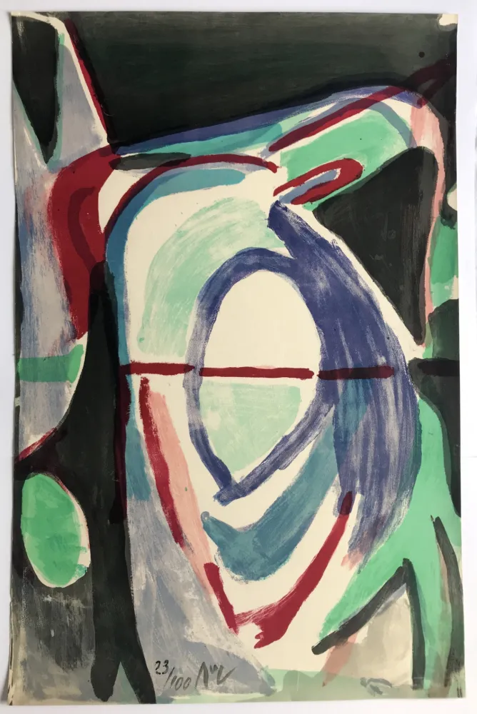 Lithografie Van Velde - En Deux