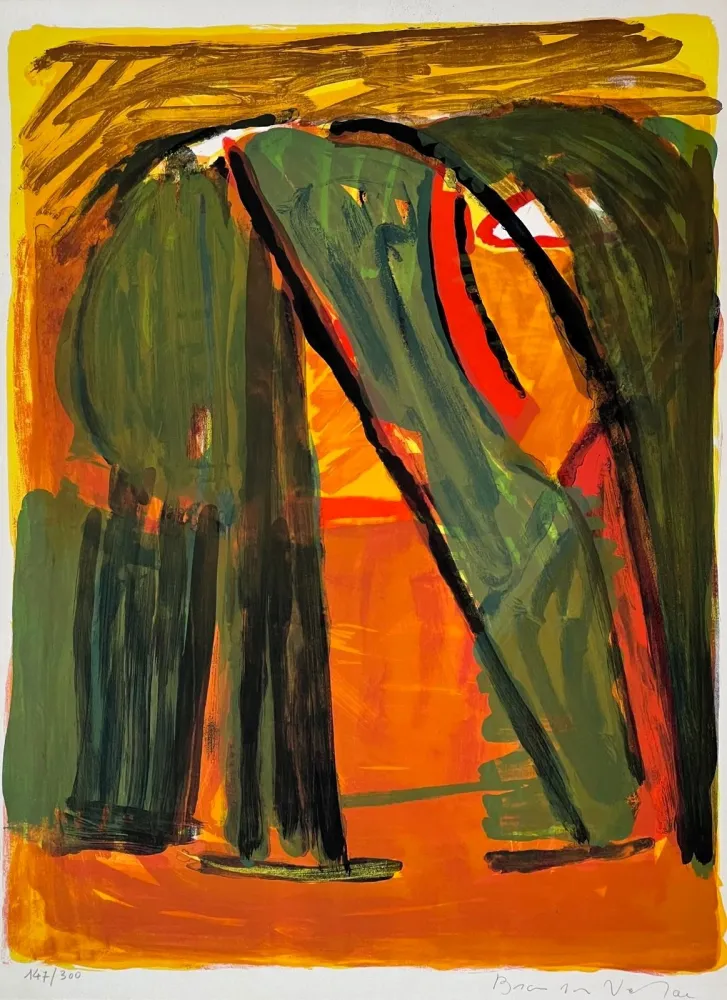 Lithografie Van Velde - Forêt