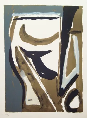 Lithografie Van Velde - Grande Composition Verticale