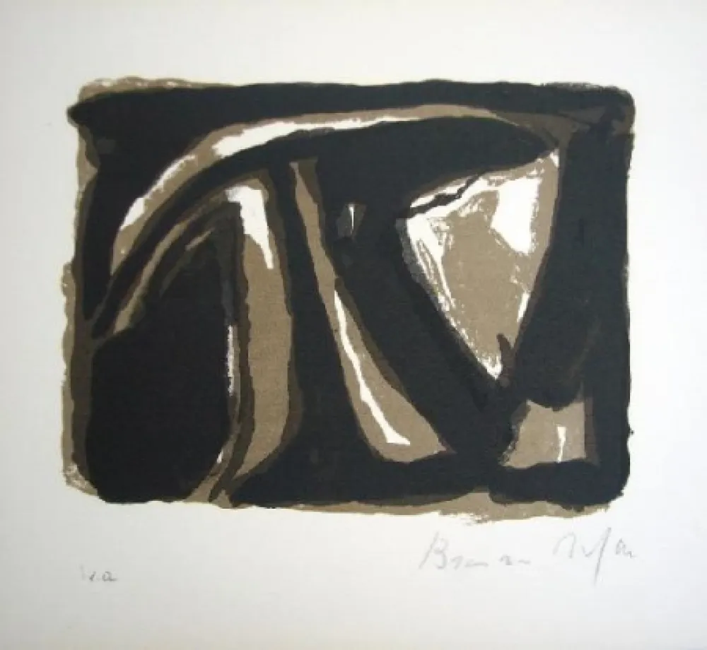 Lithografie Van Velde - Hommage Paul Celan