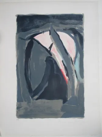 Lithografie Van Velde - Lumière Noir