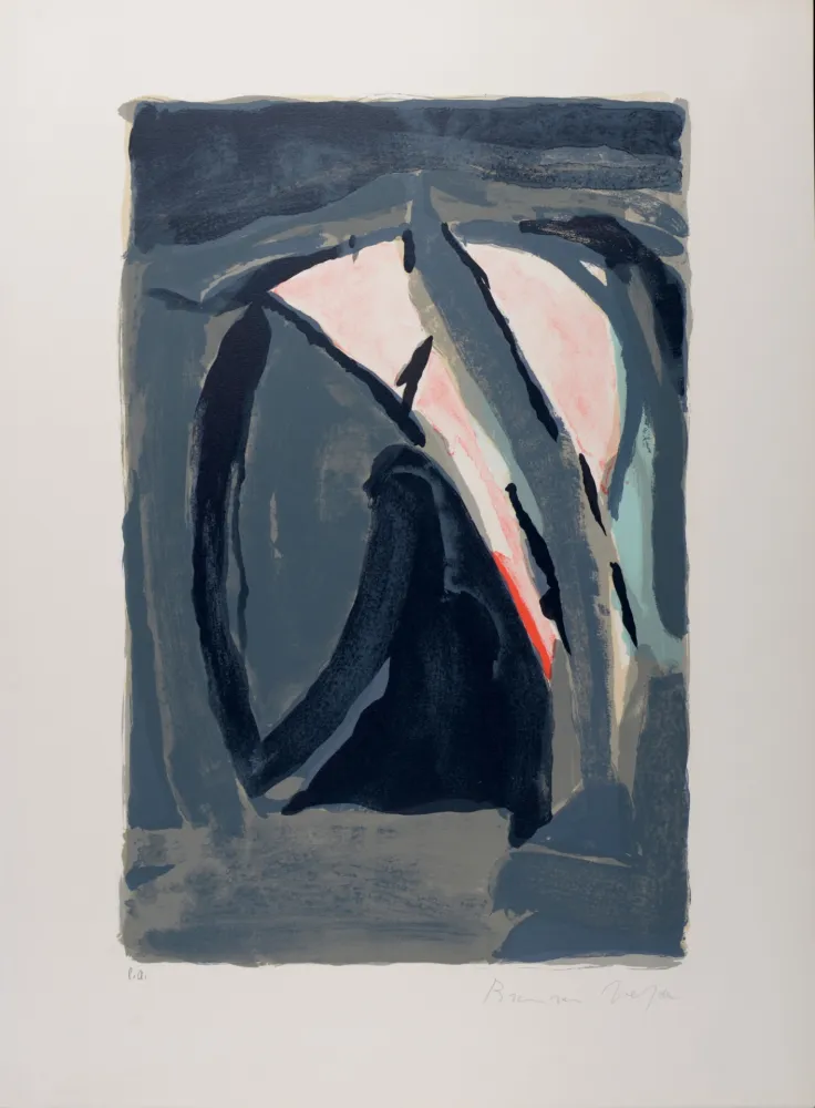 Lithografie Van Velde - Lumière noire, 1970 - Hand-signed