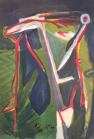 Lithografie Van Velde - MP 152 - Glauque