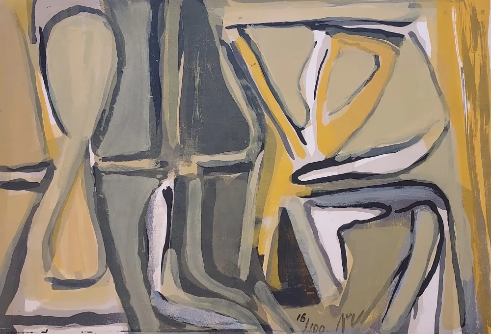 Lithografie Van Velde - MP 174 - Exhalaison