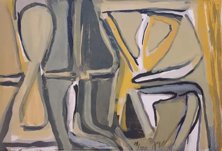 Lithografie Van Velde - MP 174 - Exhalaison