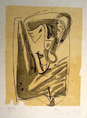 Lithografie Van Velde - Mp 185