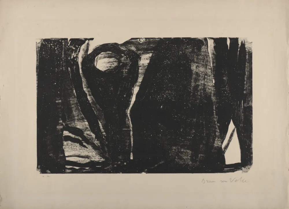 Lithografie Van Velde - MP 21, 1962 - Hand-signed