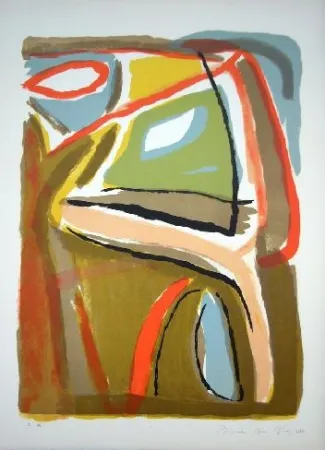 Lithografie Van Velde - MP 44 - Soleil