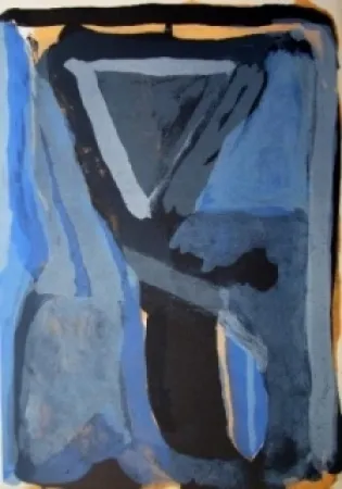 Lithografie Van Velde - MP99 - pour l'Unique (Hölderlin)