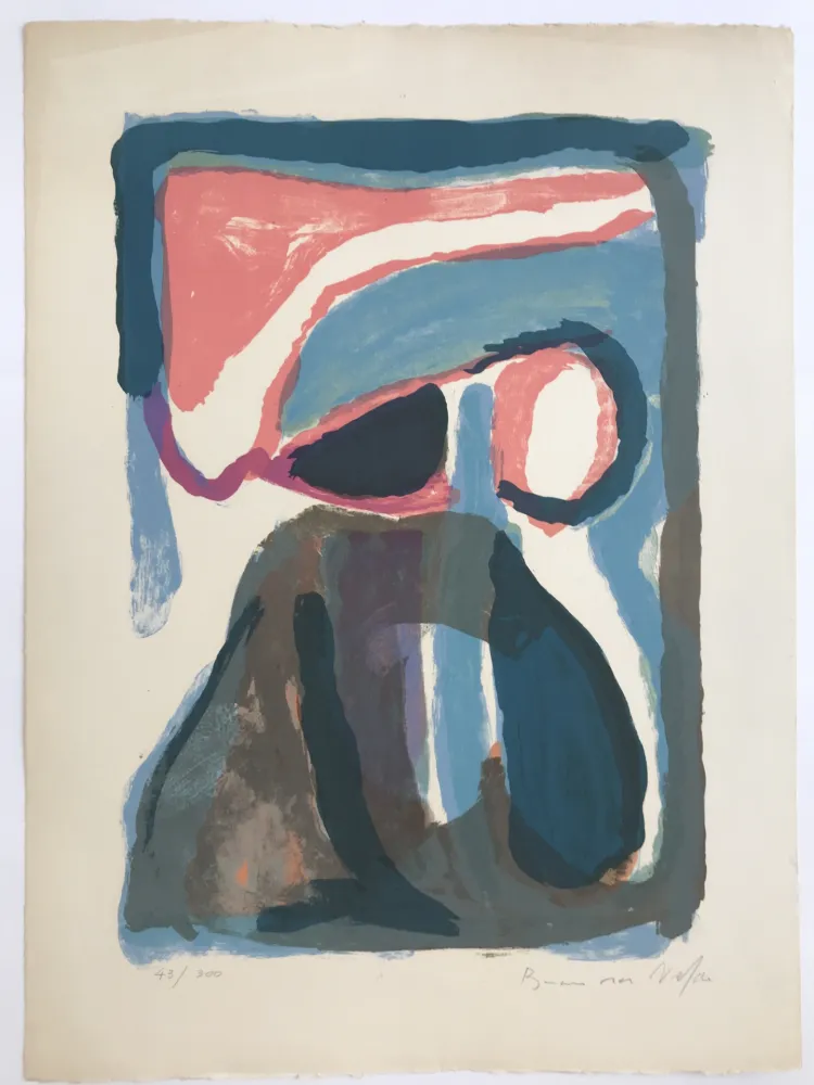 Lithografie Van Velde - Nuit