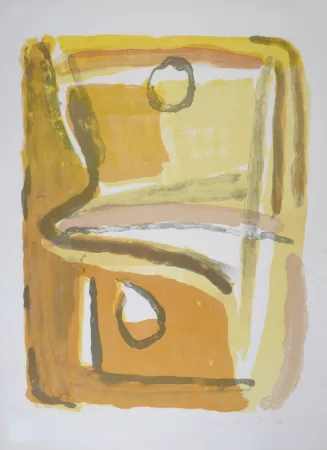 Lithografie Van Velde - Parcours Jaune, 1967 - Hand-signed