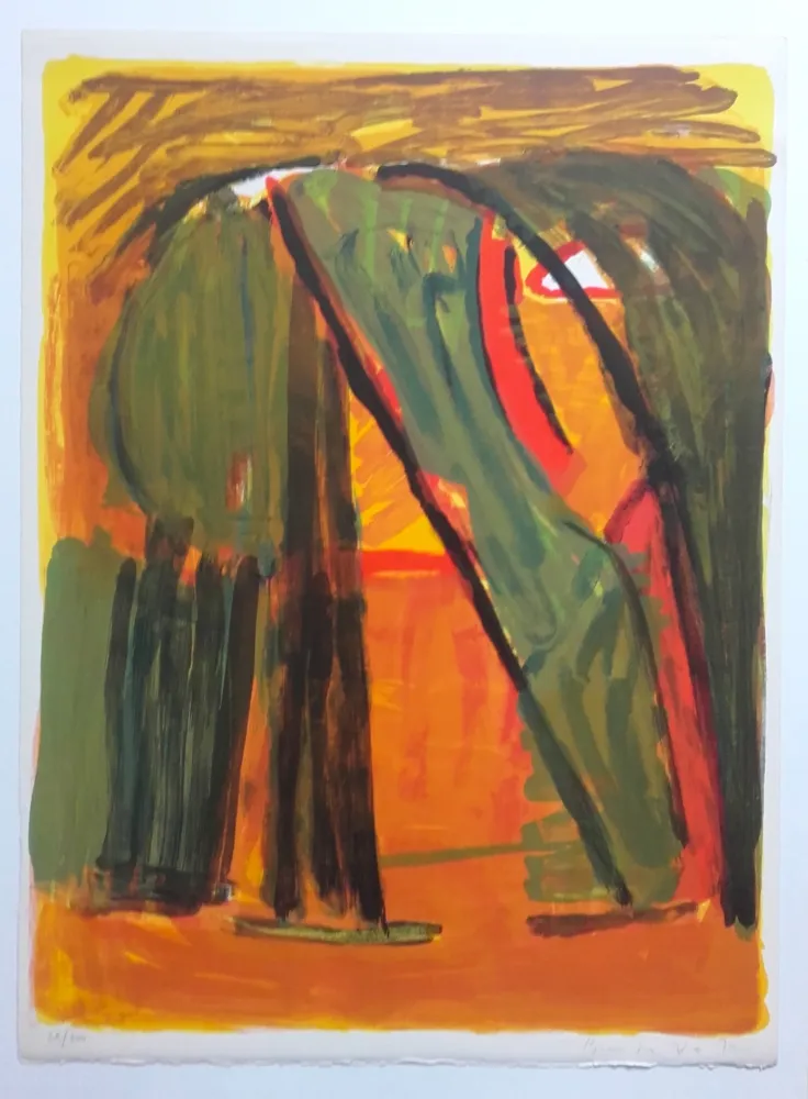 Lithografie Van Velde - Paysage