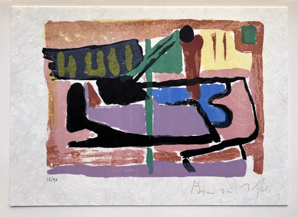 Geïllustreerd Boek Van Velde - Pierre Hébey : Le Mot « buvette ». Quatre lithographies de Bram van Velde (1975)