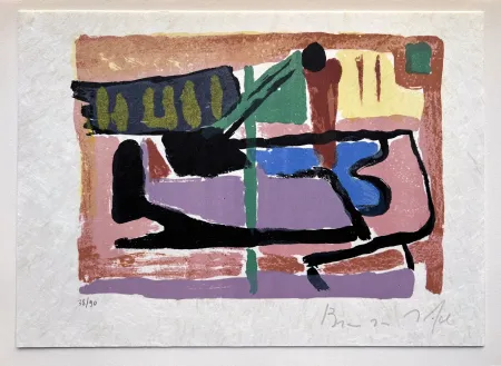 Geïllustreerd Boek Van Velde - Pierre Hébey : Le Mot « buvette ». Quatre lithographies de Bram van Velde (1975)